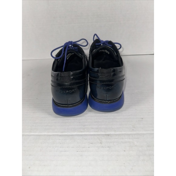 Rockport Men\'s Total Motion‎ Sport Wing Tip Dress Shoes 11.5M Black Blue Soles main image 6